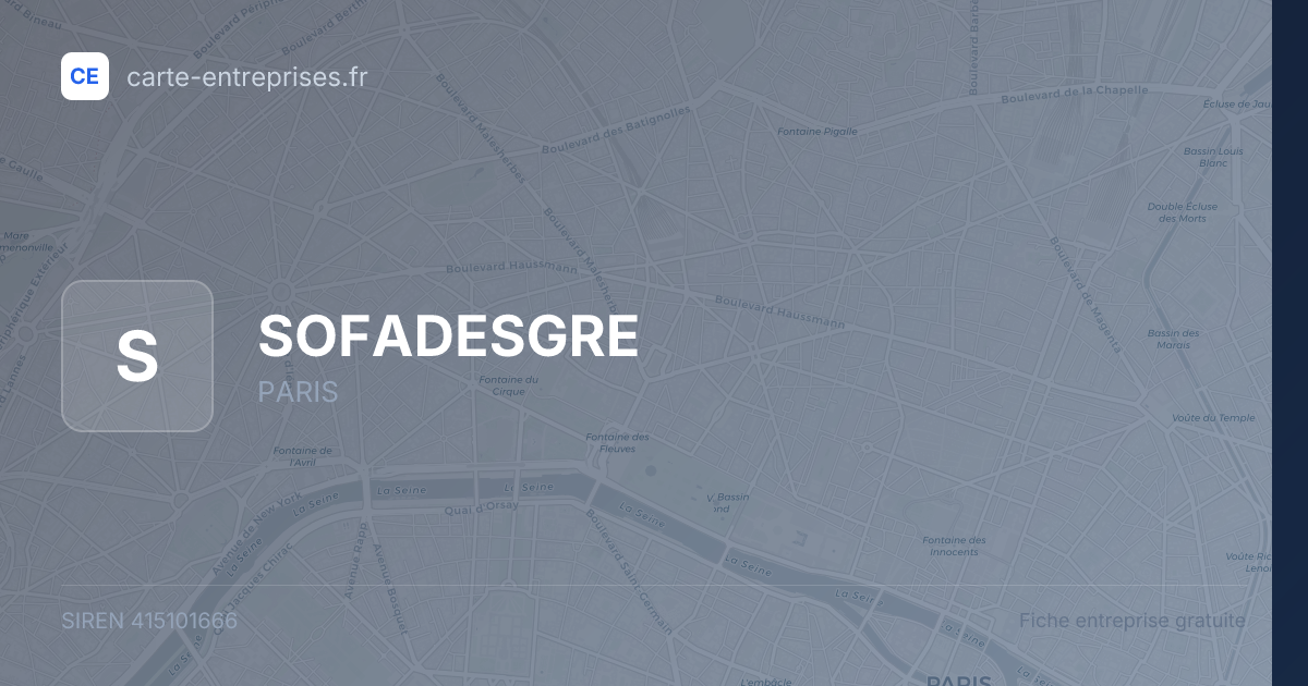 SOFADESGRE — 415101666 — fiche entreprise
