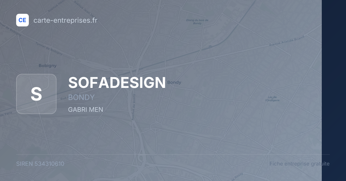SOFADESIGN — 534310610 — fiche entreprise