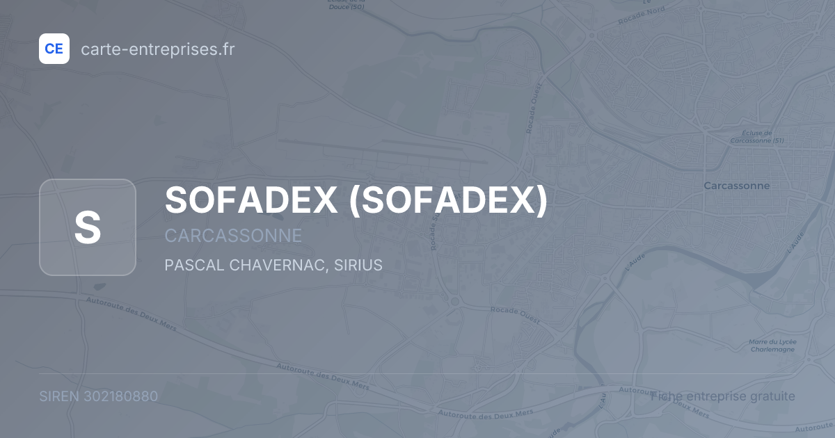SOFADEX — 302180880 — fiche entreprise