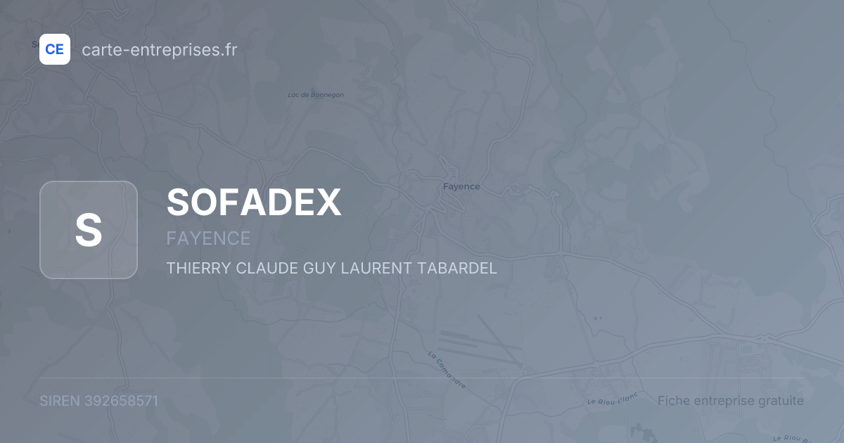 SOFADEX — 392658571 — fiche entreprise