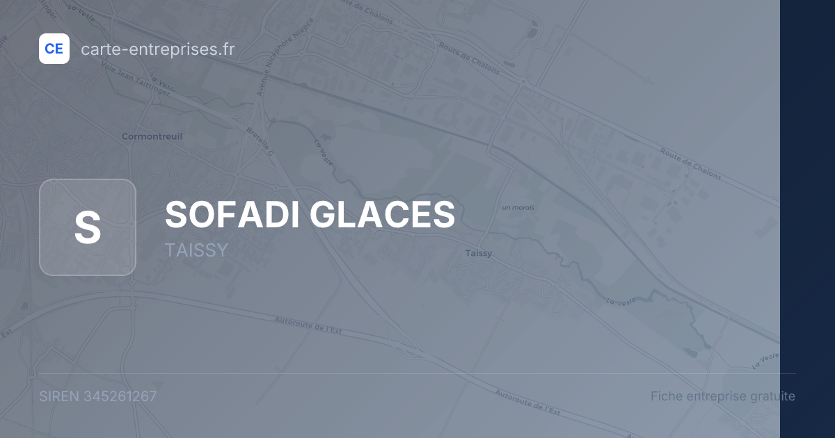 SOFADI GLACES — 345261267 — fiche entreprise