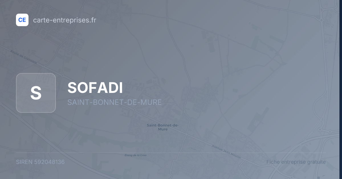 SOFADI — 592048136 — fiche entreprise