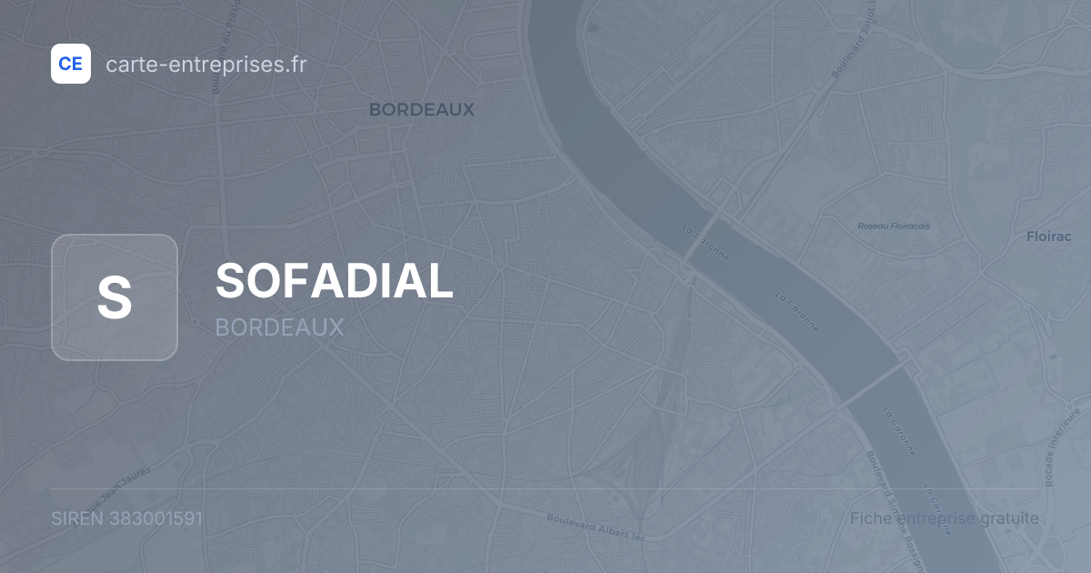 SOFADIAL — 383001591 — fiche entreprise
