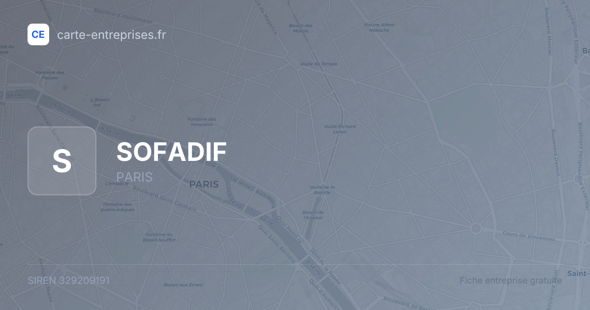 SOFADIF — 329209191 — fiche entreprise