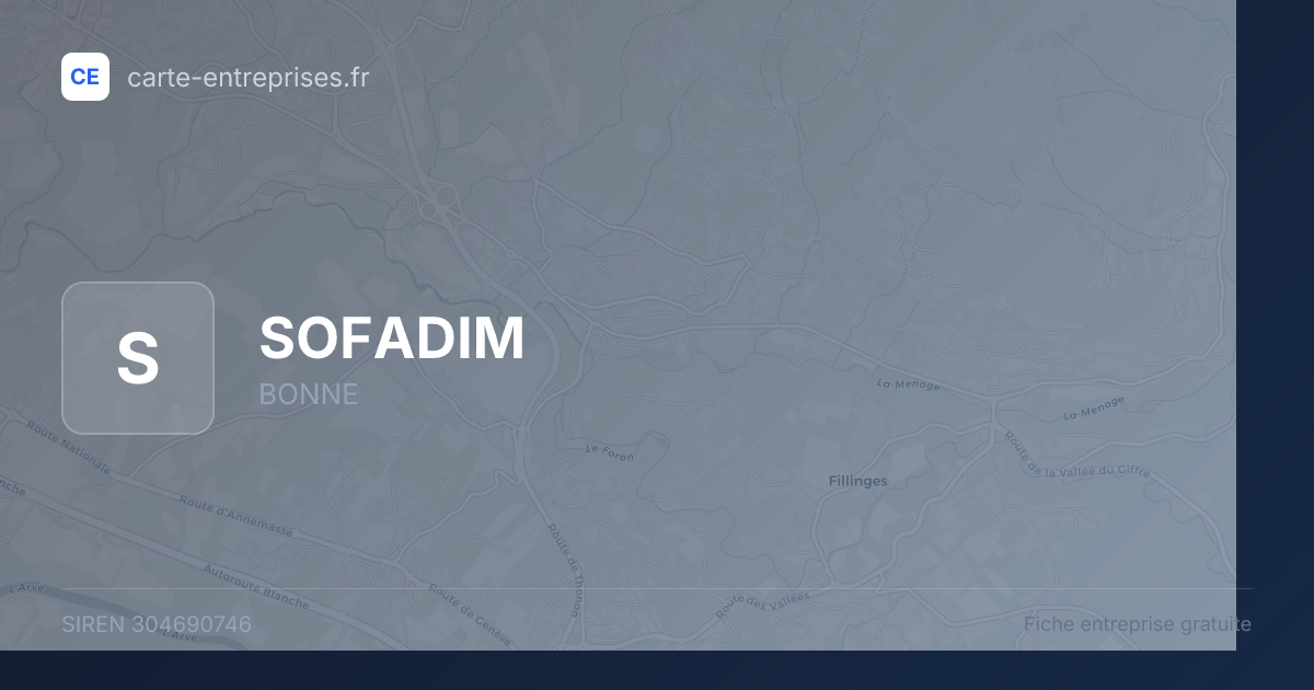 SOFADIM — 304690746 — fiche entreprise