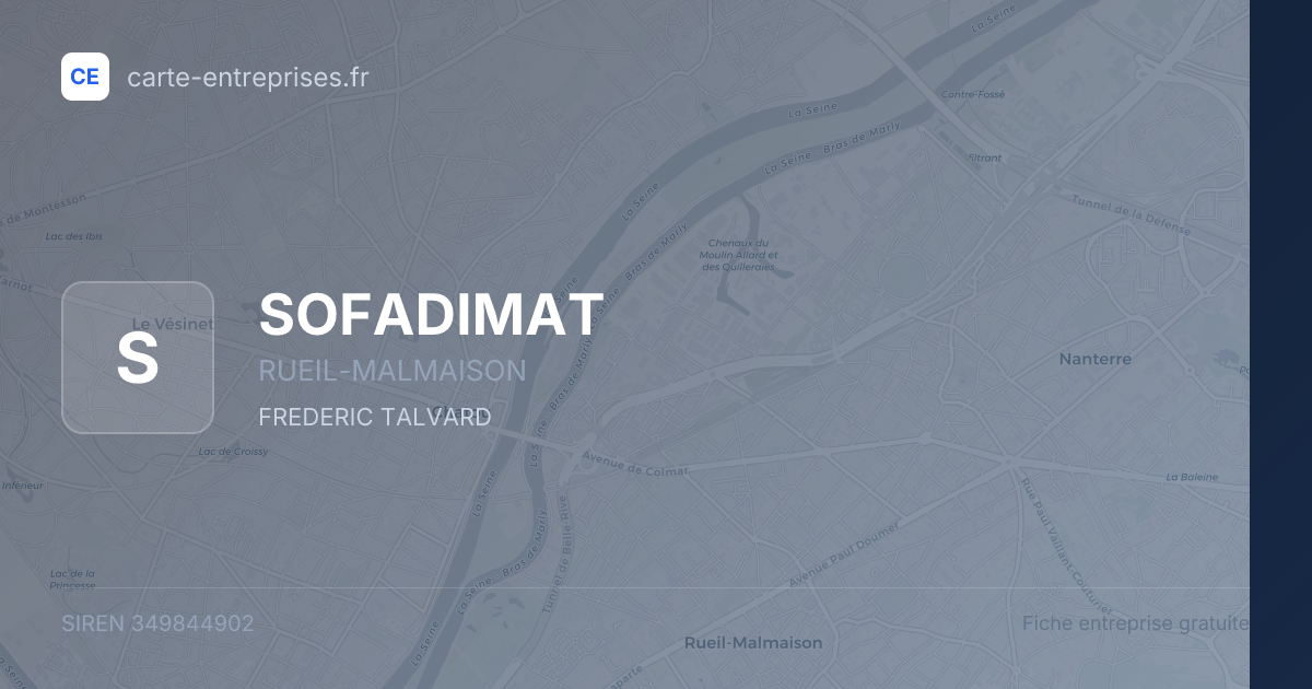 SOFADIMAT — 349844902 — fiche entreprise