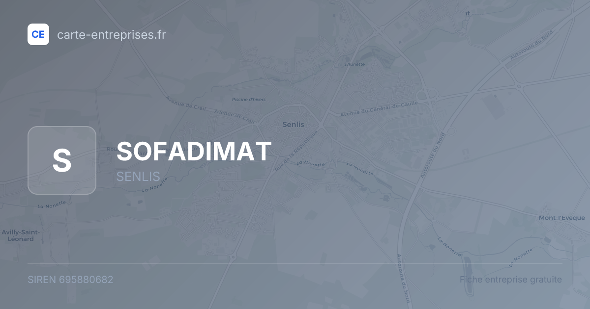 SOFADIMAT — 695880682 — fiche entreprise