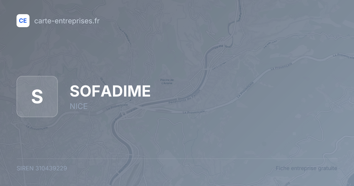 SOFADIME — 310439229 — fiche entreprise