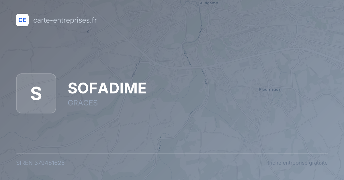SOFADIME — 379481625 — fiche entreprise