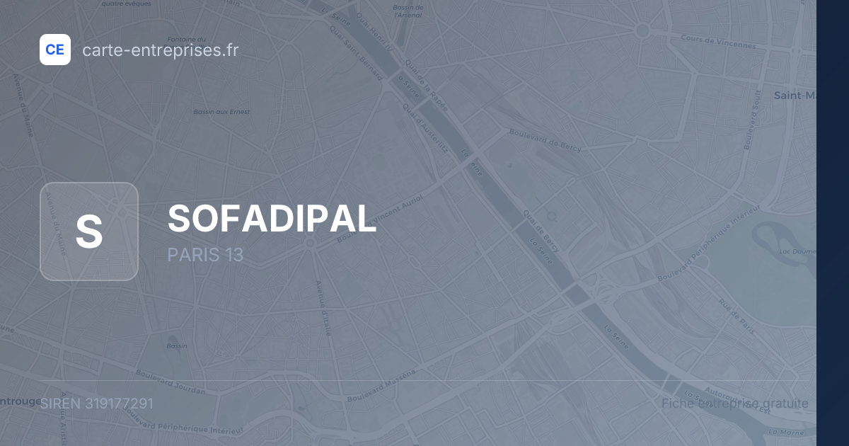 SOFADIPAL — 319177291 — fiche entreprise