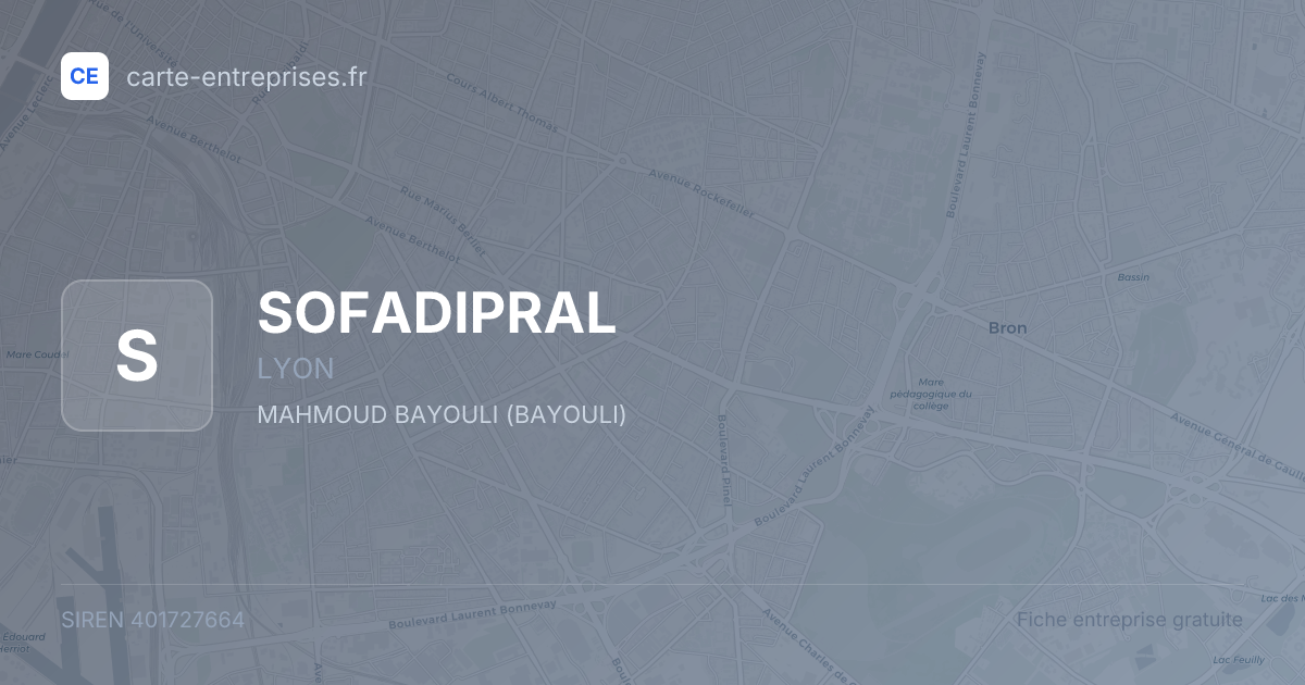 SOFADIPRAL — 401727664 — fiche entreprise