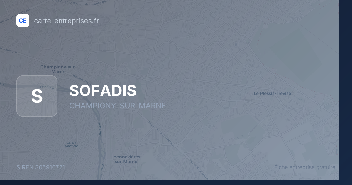 SOFADIS — 305910721 — fiche entreprise