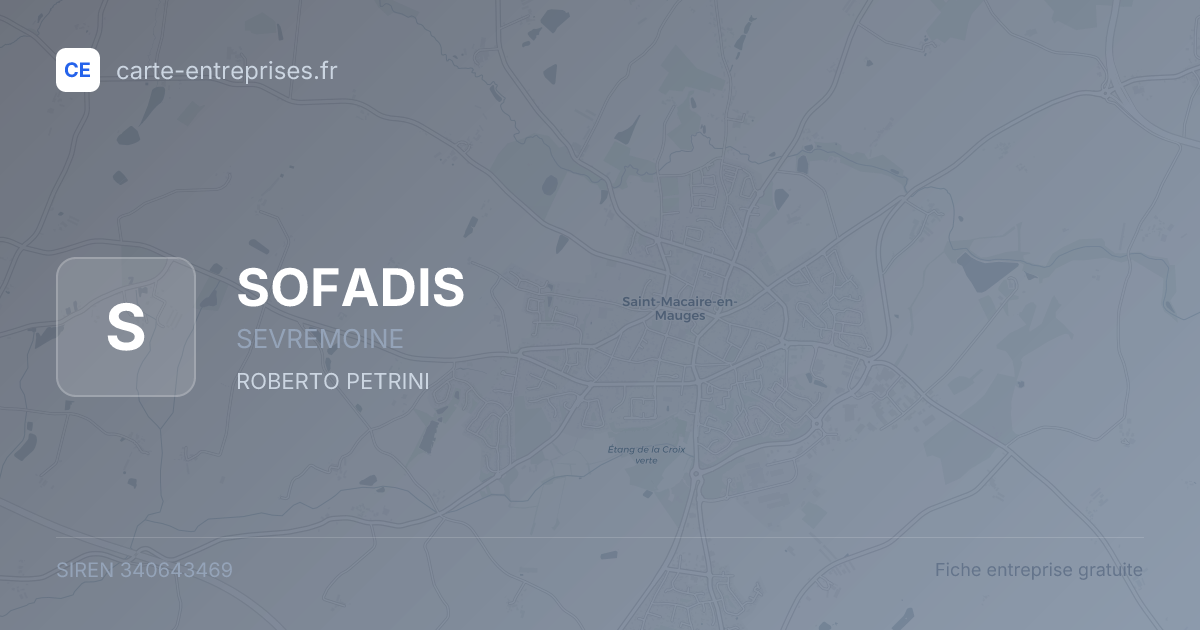 SOFADIS — 340643469 — fiche entreprise