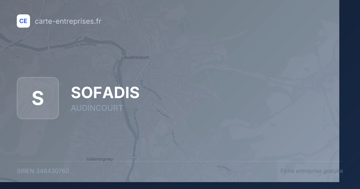 SOFADIS — 348430760 — fiche entreprise