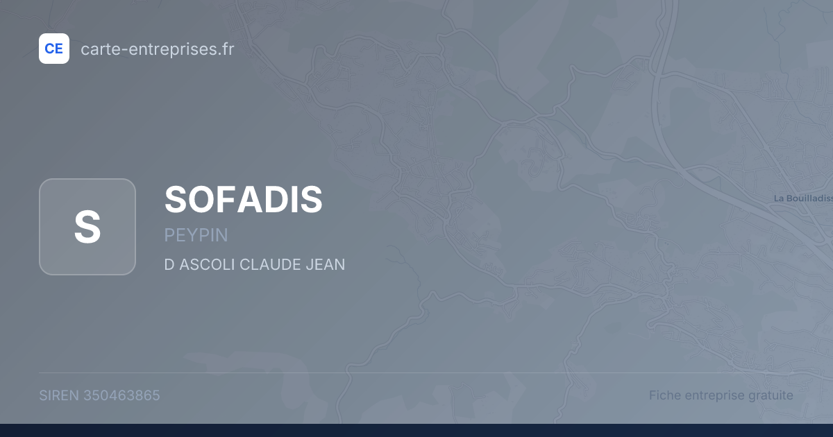 SOFADIS — 350463865 — fiche entreprise