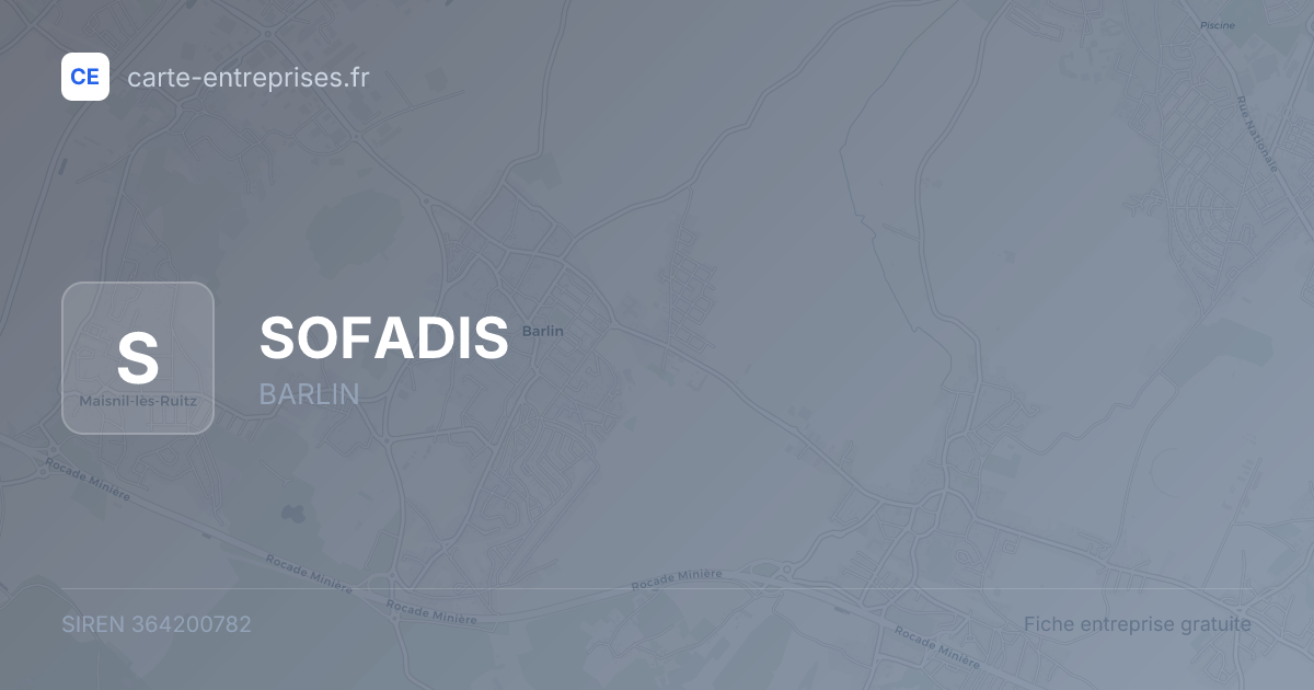 SOFADIS — 364200782 — fiche entreprise