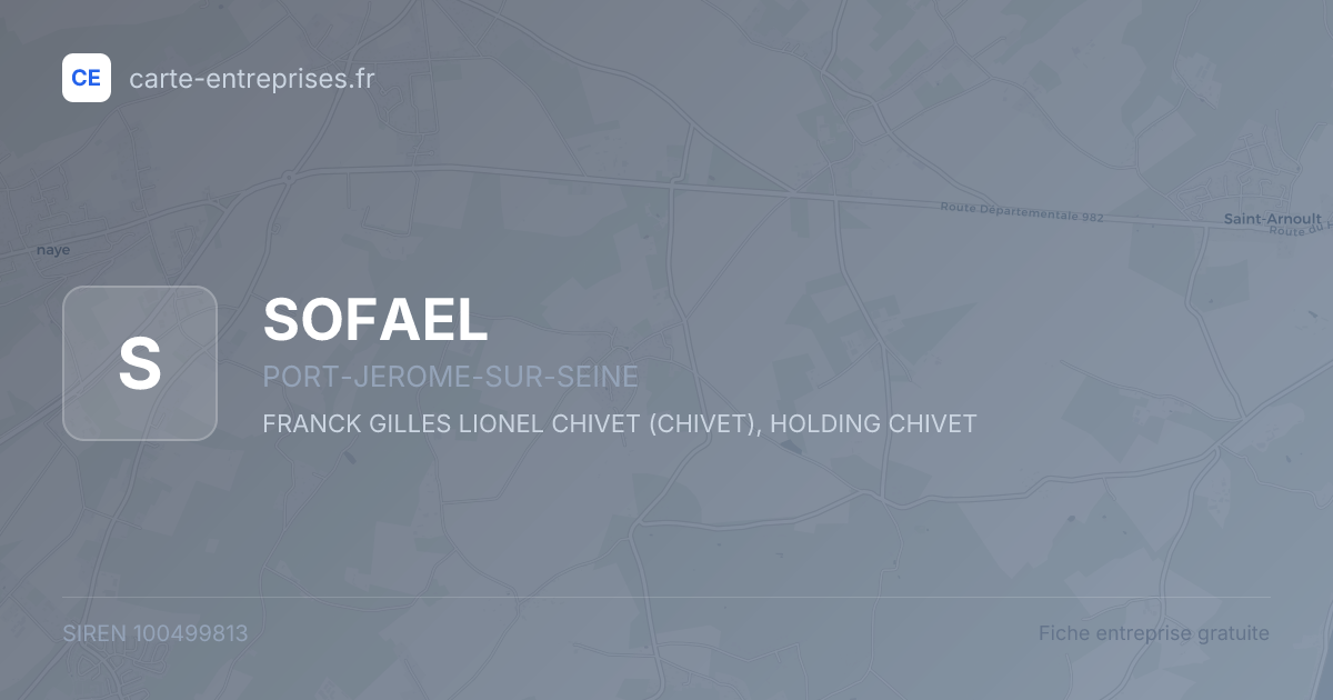 SOFAEL — 100499813 — fiche entreprise