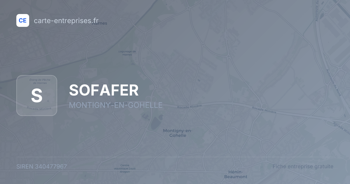 SOFAFER — 340477967 — fiche entreprise