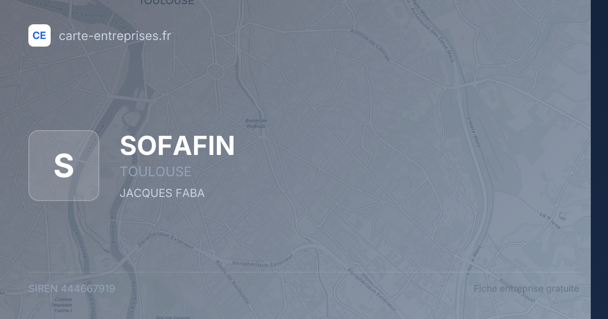 SOFAFIN — 444667919 — fiche entreprise