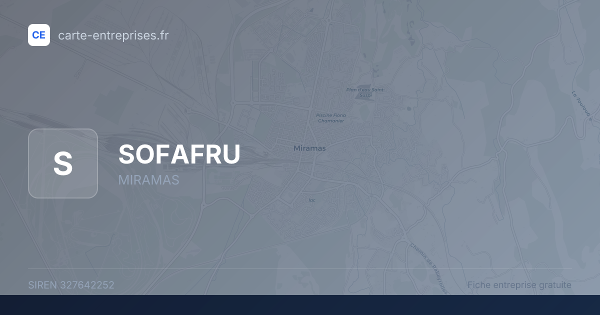 SOFAFRU — 327642252 — fiche entreprise