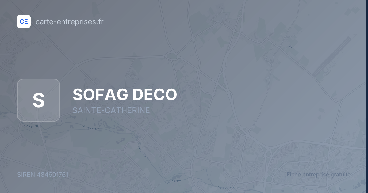 SOFAG DECO — 484691761 — fiche entreprise