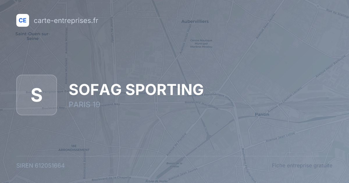 SOFAG SPORTING — 612051664 — fiche entreprise