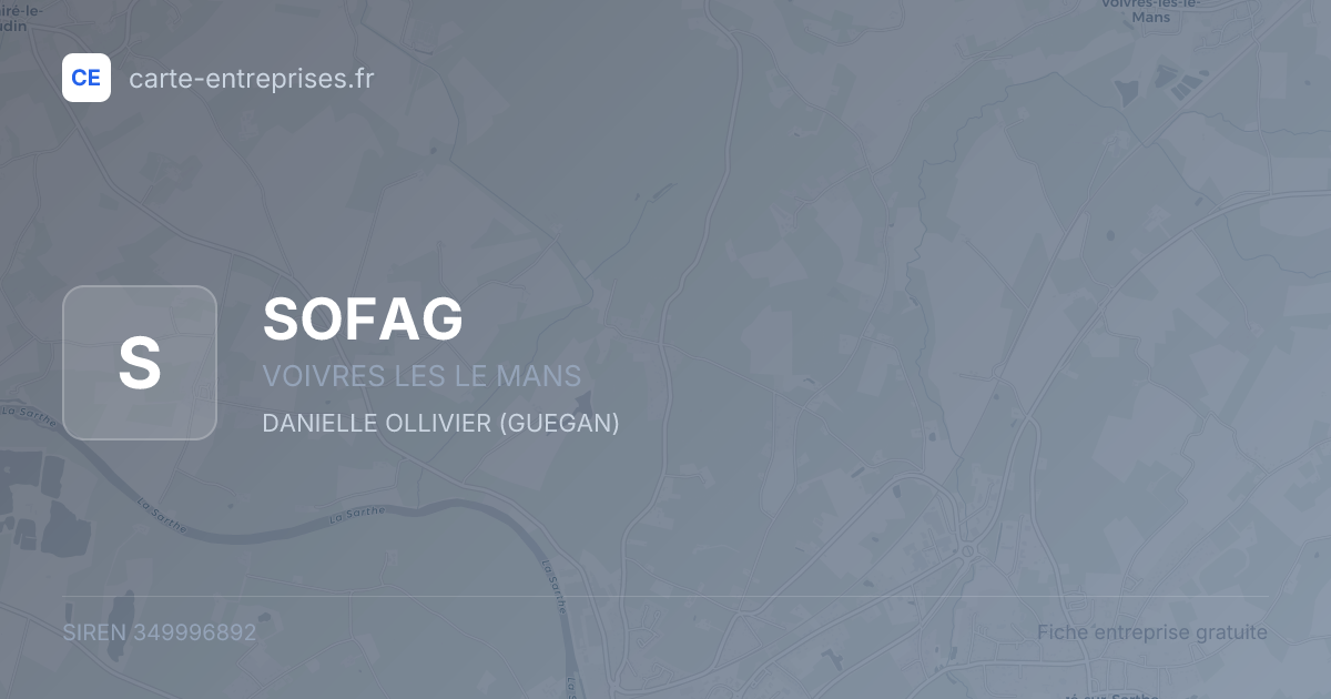 SOFAG — 349996892 — fiche entreprise