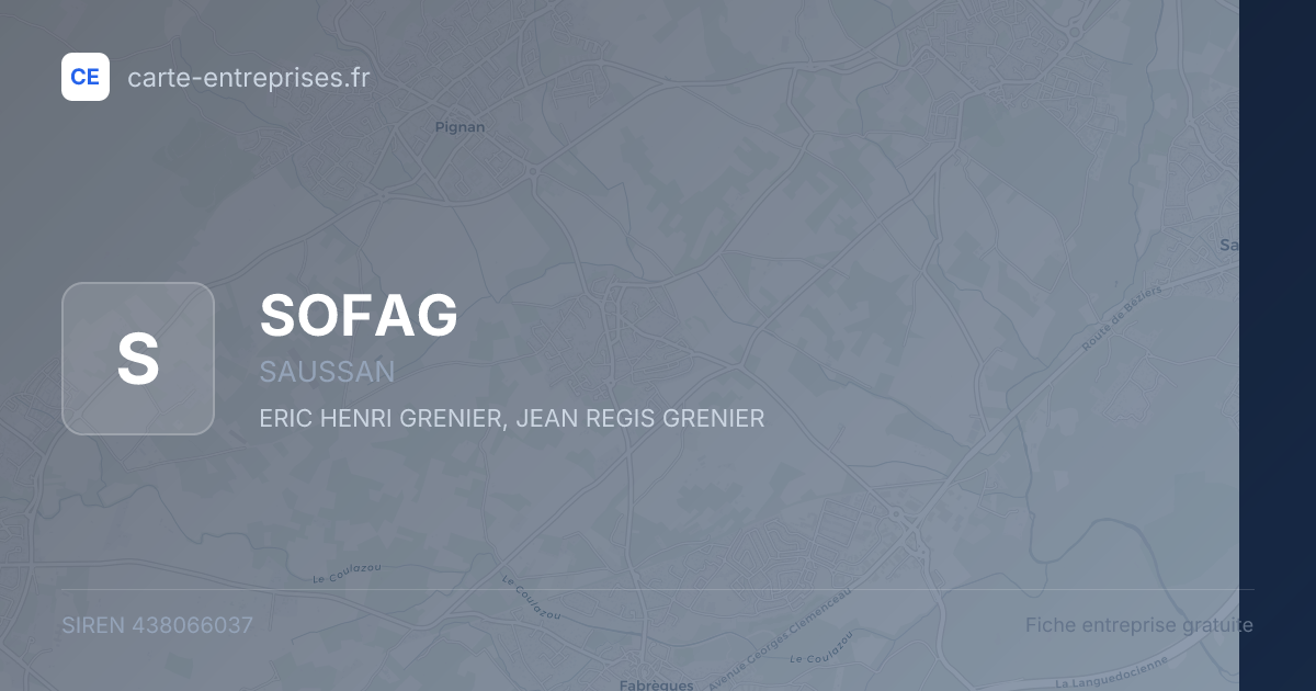 SOFAG — 438066037 — fiche entreprise