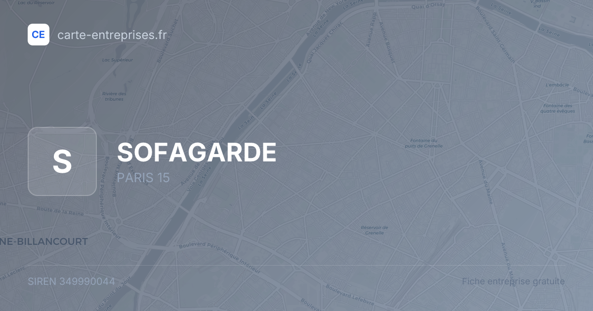 SOFAGARDE — 349990044 — fiche entreprise