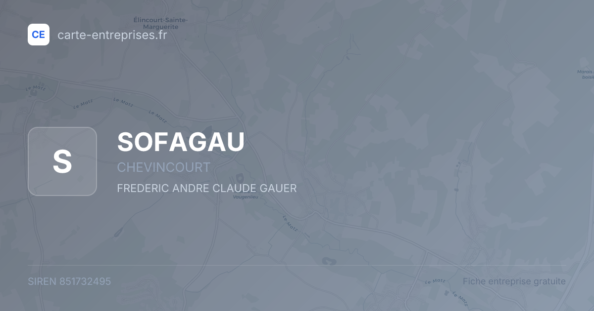 SOFAGAU — 851732495 — fiche entreprise