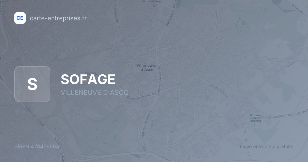 SOFAGE — 478468564 — fiche entreprise