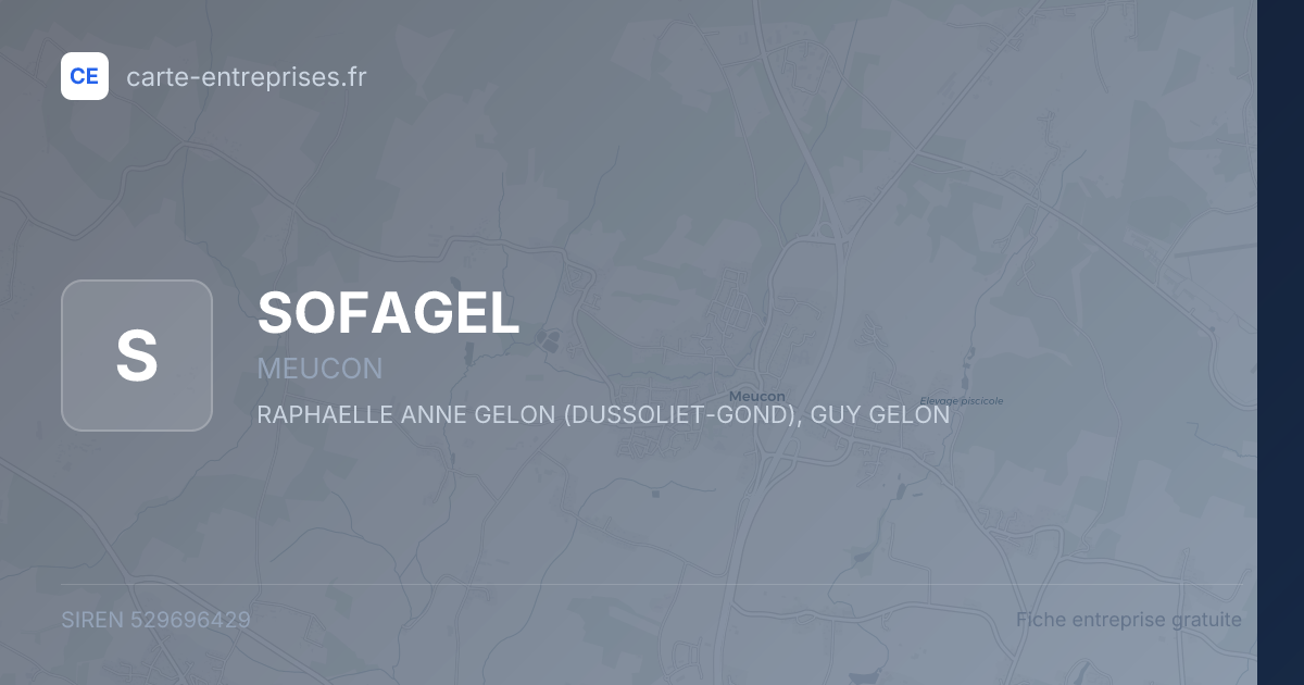 SOFAGEL — 529696429 — fiche entreprise