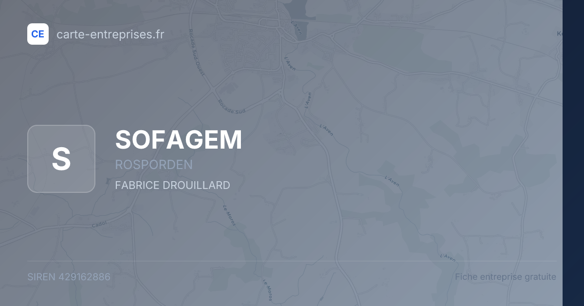 SOFAGEM — 429162886 — fiche entreprise