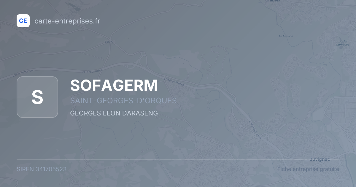 SOFAGERM — 341705523 — fiche entreprise