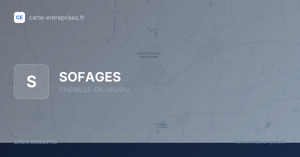 SOFAGES — 399965755 — fiche entreprise