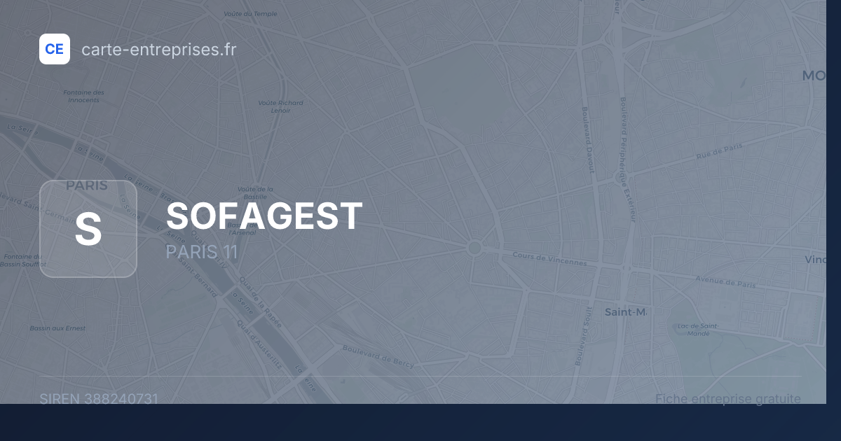 SOFAGEST — 388240731 — fiche entreprise