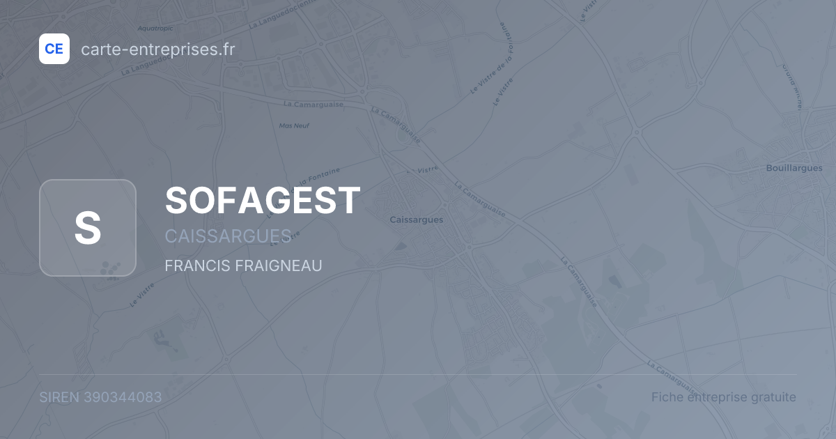 SOFAGEST — 390344083 — fiche entreprise