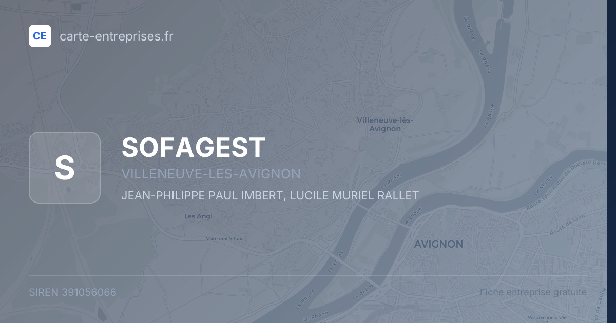SOFAGEST — 391056066 — fiche entreprise