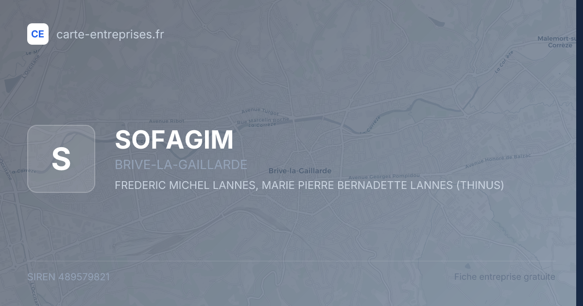 SOFAGIM — 489579821 — fiche entreprise