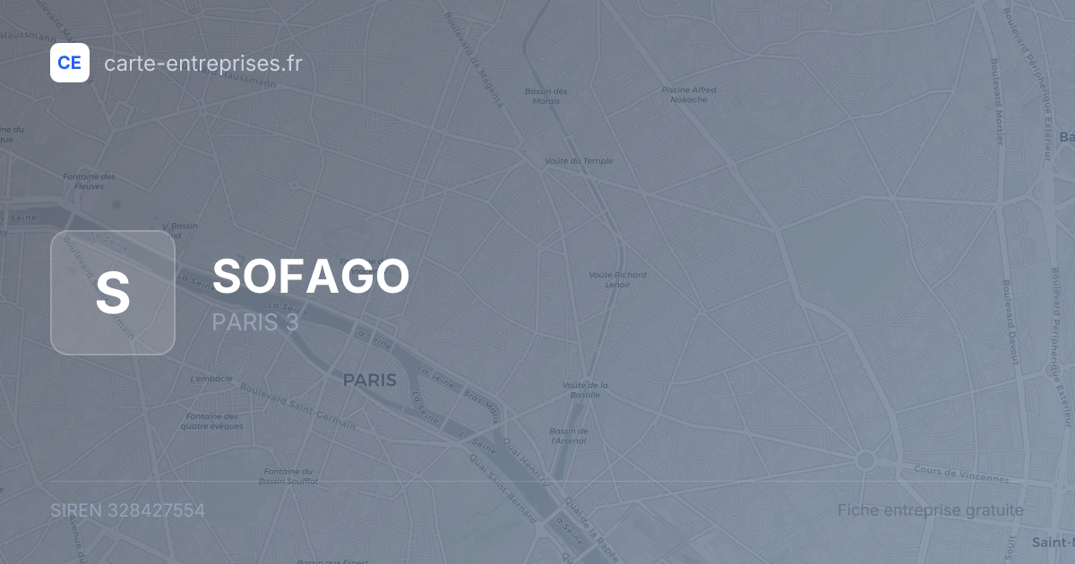 SOFAGO — 328427554 — fiche entreprise