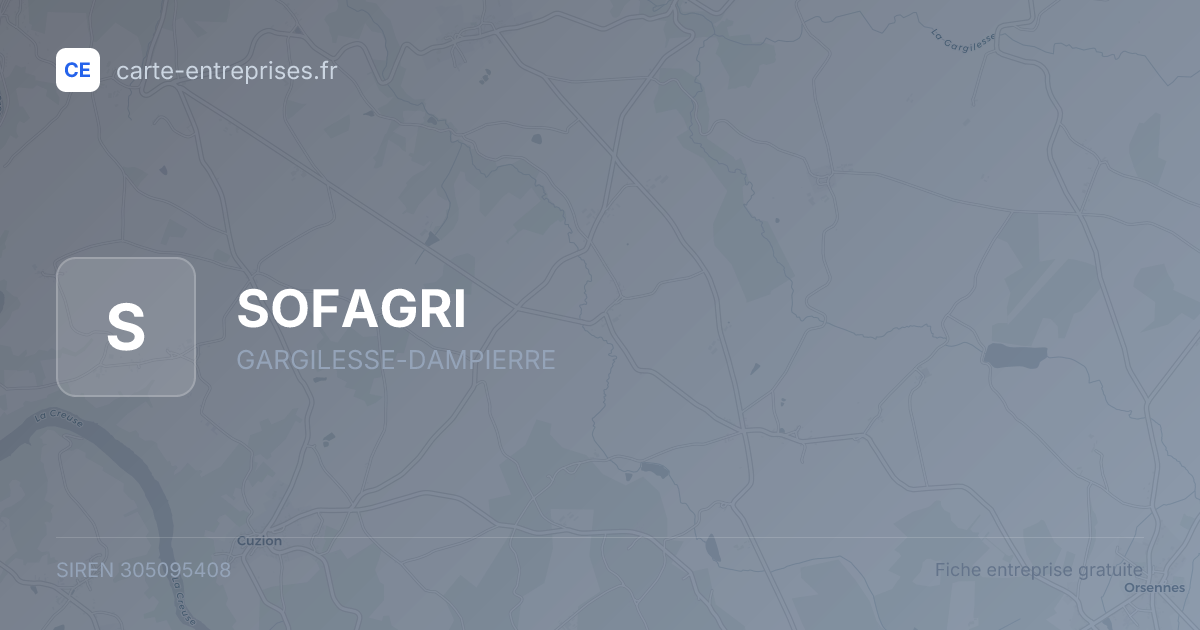 SOFAGRI — 305095408 — fiche entreprise