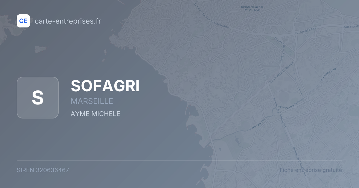 SOFAGRI — 320636467 — fiche entreprise