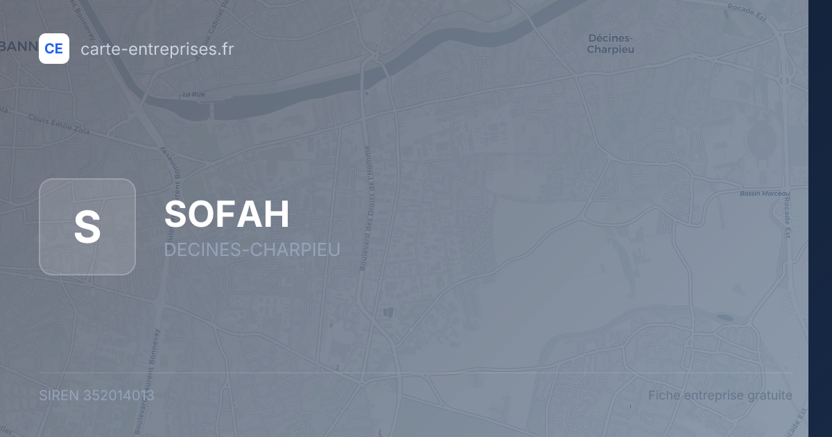 SOFAH — 352014013 — fiche entreprise