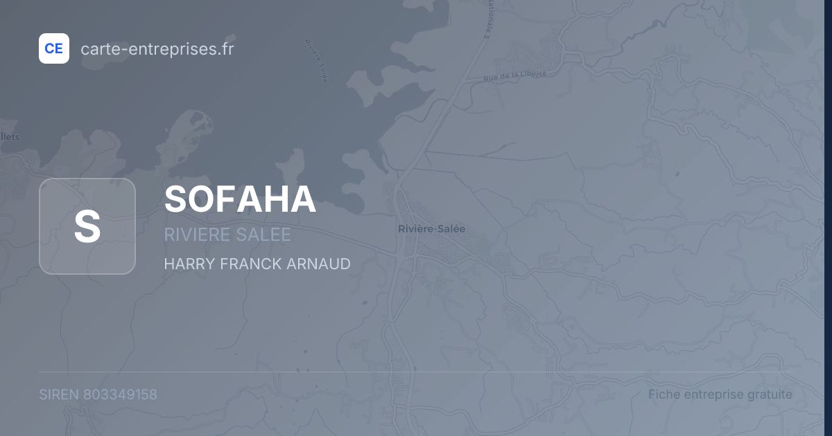 SOFAHA — 803349158 — fiche entreprise