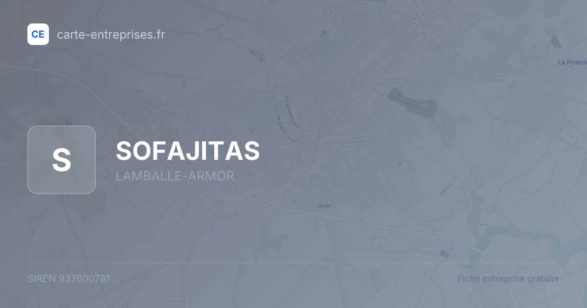 SOFAJITAS — 937600781 — fiche entreprise