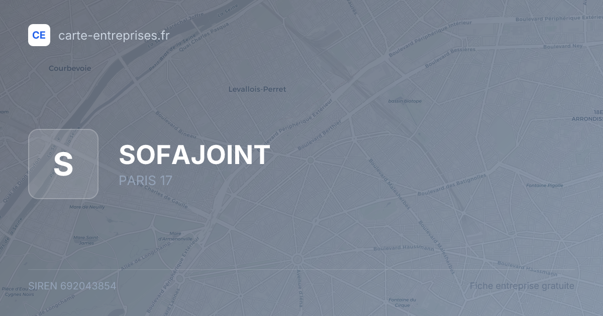 SOFAJOINT — 692043854 — fiche entreprise