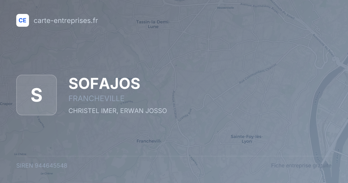 SOFAJOS — 944645548 — fiche entreprise
