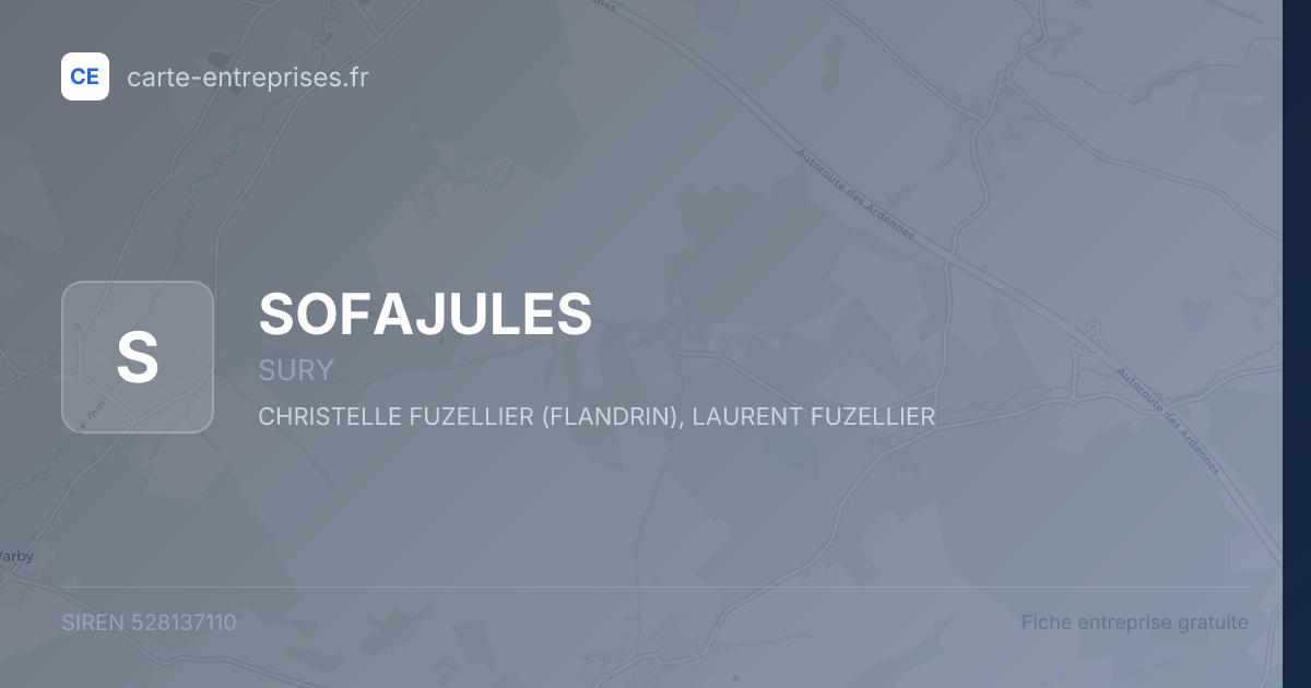 SOFAJULES — 528137110 — fiche entreprise