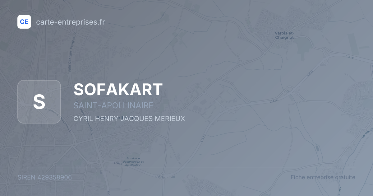 SOFAKART — 429358906 — fiche entreprise