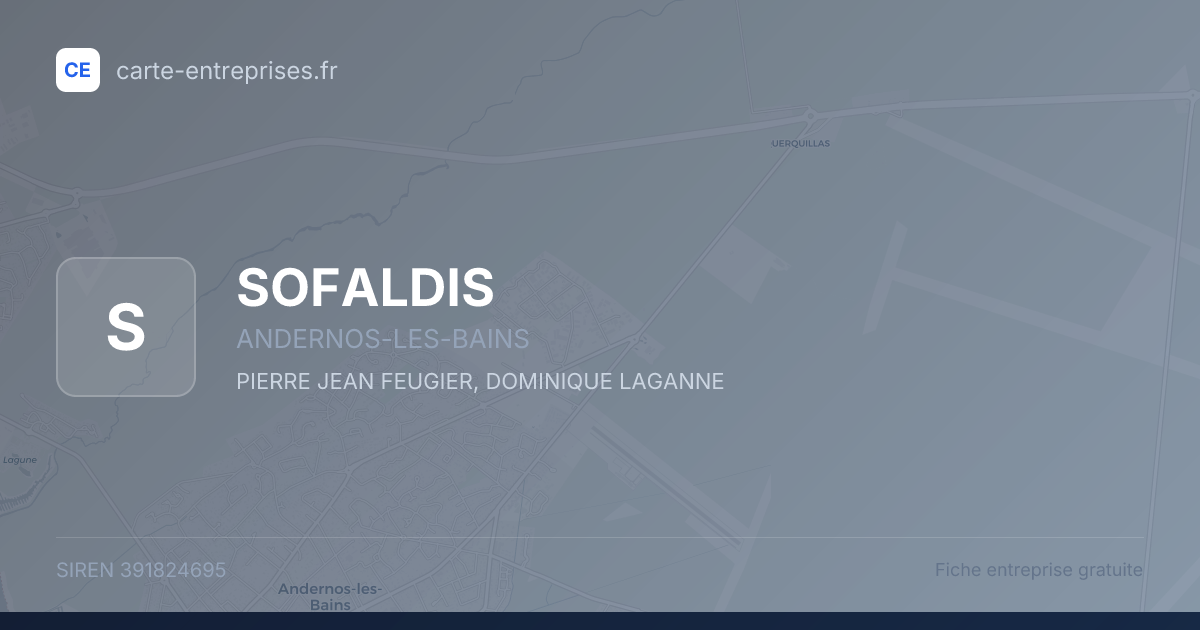 SOFALDIS — 391824695 — fiche entreprise